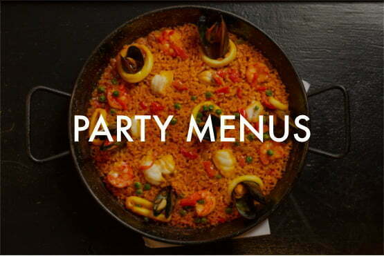 Party menus Mayfair Tapas Mediterranean restaurant