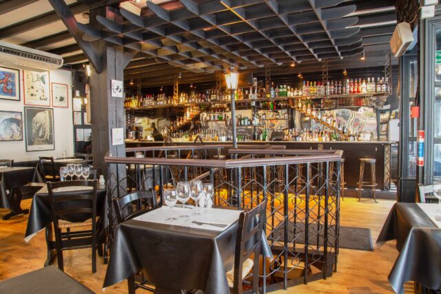El Pirata Spanish tapas bar interior in Mayfair London, cozy dining room with authentic Spanish ambiance