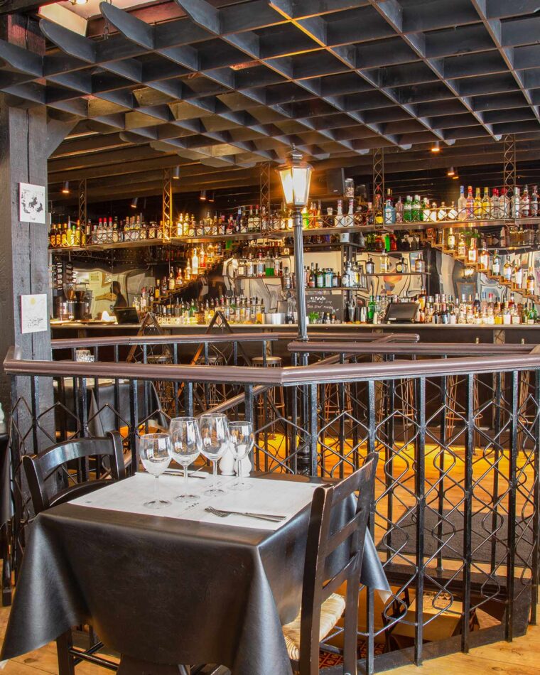 El Pirata Spanish tapas bar interior in Mayfair London, cozy dining room with authentic Spanish ambiance