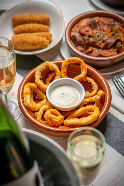 Calamari chorizo alioli tapas small plates restaurant London