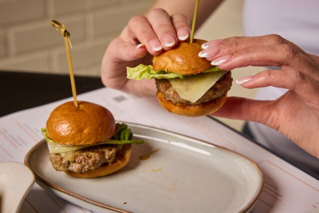 Mediterranean menu Chicken burger tapas dish Mayfair delicious Spanish food