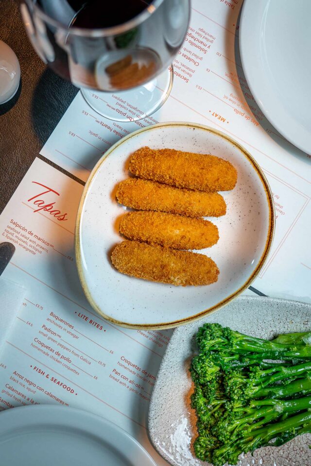 Croquettes classic Spanish tapas small plate prepared to order