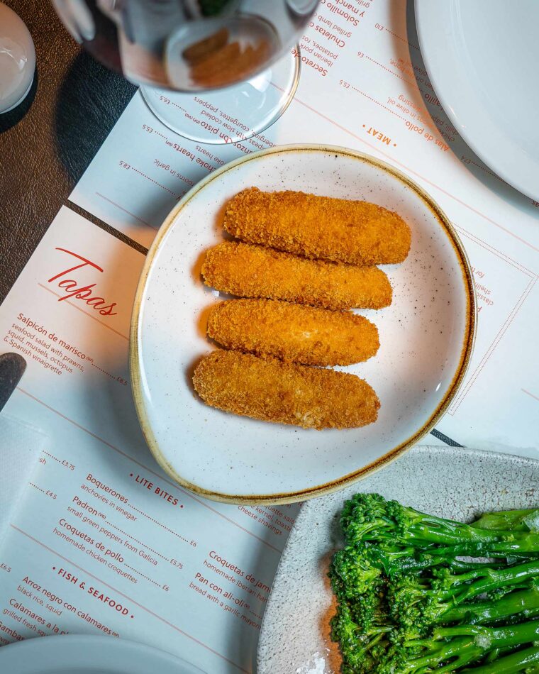 Croquettes classic Spanish tapas small plate prepared to order