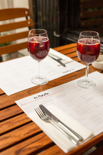 First dates dining al fresco in Mayfair rose Spanish wines tapas bar