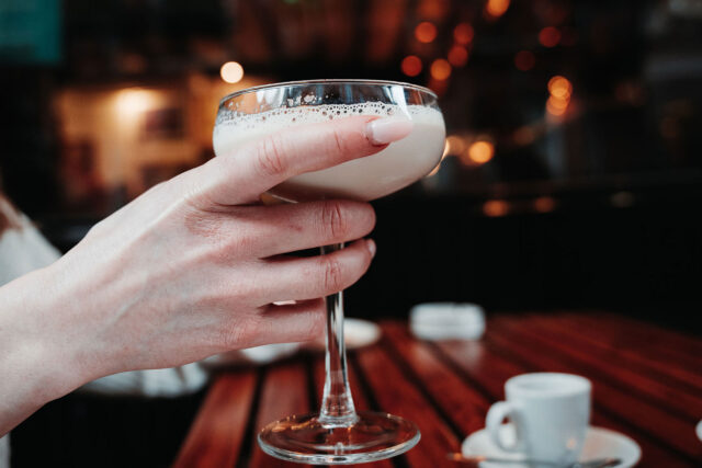 Espresso martini cocktails at Mayfair tapas wine bar restaurant 