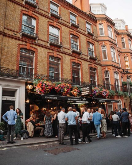 El Pirata Spanish tapas bar exterior on Down Street in Mayfair London