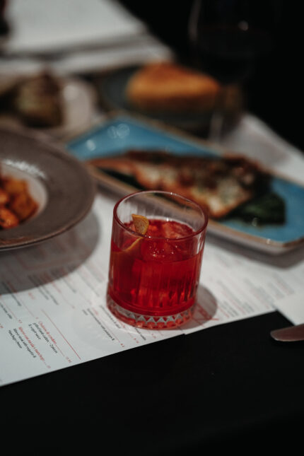 Negroni cocktail Mayfair wine bar, premium classic and signature cocktails