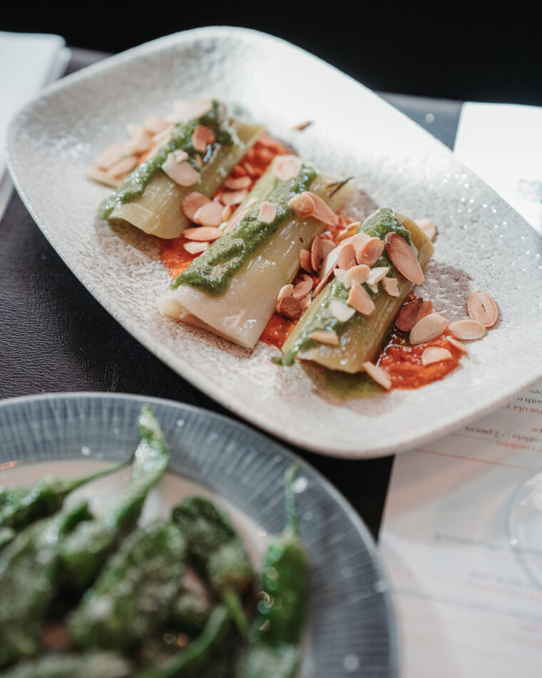 Padron small plates restaurant asparagus
