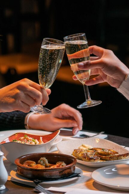 Valentines menu Premium Spanish cava Mayfair group party drinks reception