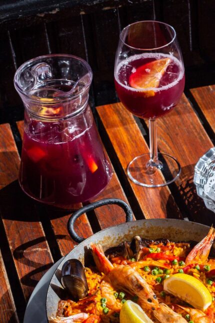 Sangria in London freshly prepared served chilled al fresco Mayfair