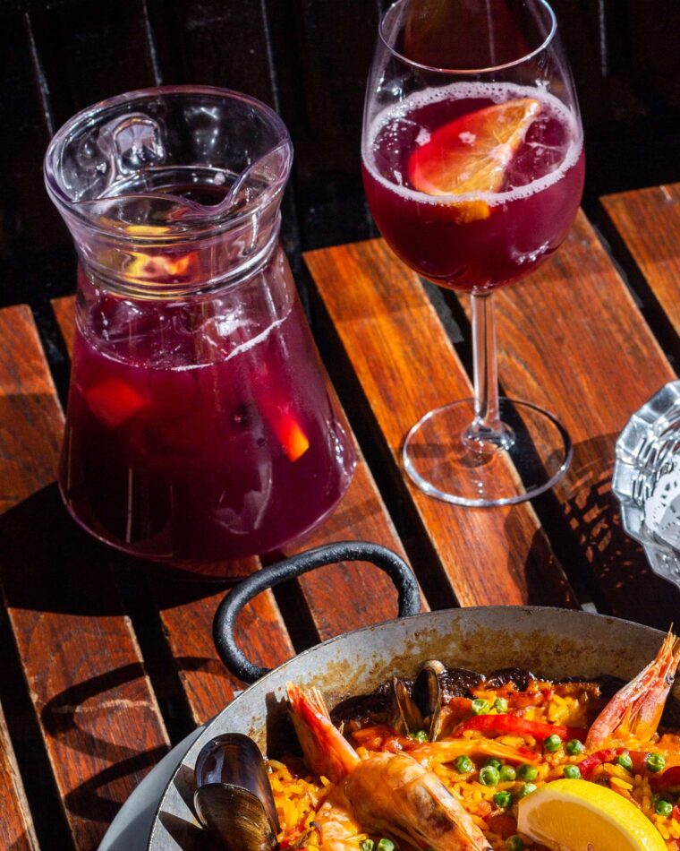 Sangria in London freshly prepared served chilled al fresco Mayfair