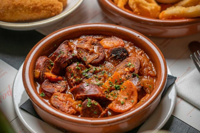Small plate tapas chorizo served at our famous bar in London 