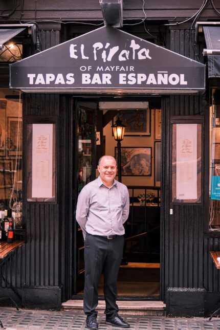 El Pirata, best Spanish tapas restaurant in Mayfair London Manager outside