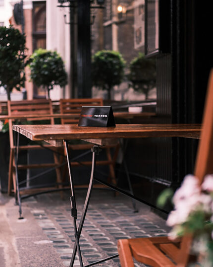 Tables al fresco dining in Mayfair chill cocktails tapas