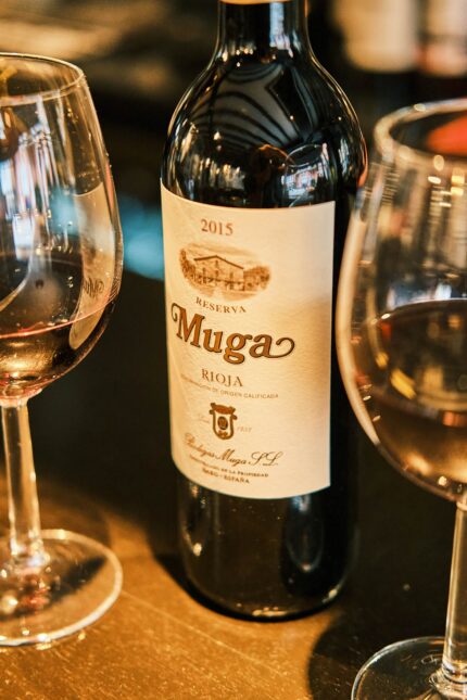 Muga Rioja wines at El Pirata Spanish restaurant Mayfair London.