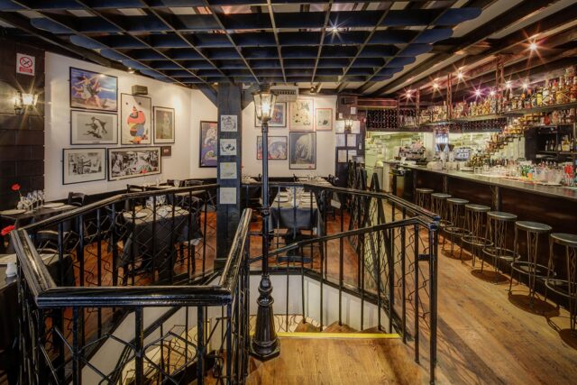The tapas bar area of the restaurant El Pirata of Mayfair